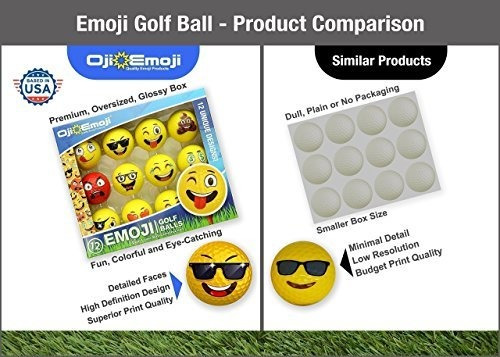Oji Emoji Premium Pelota Golf Doble Capa Profesional