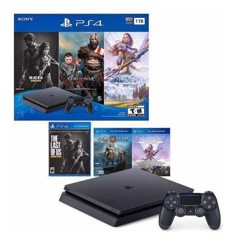 Playstation 4 Slim 1 Tb Jet Black Play 4 Hdr Wifi Factura