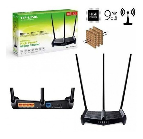 Router Tp Link Wr941hp Rompe Muros 3 Antenas 450mbps 941hp