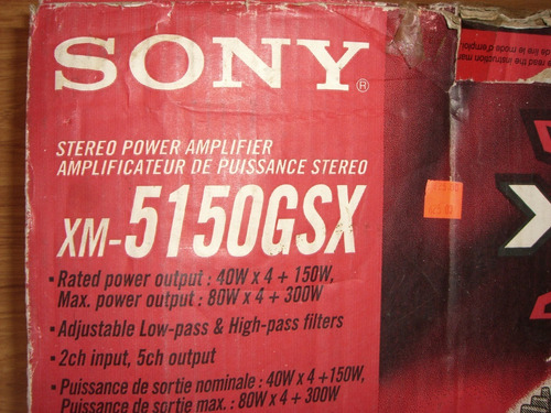 Sony Planta Amplificador De Carro 5 Canales 880 Watios.