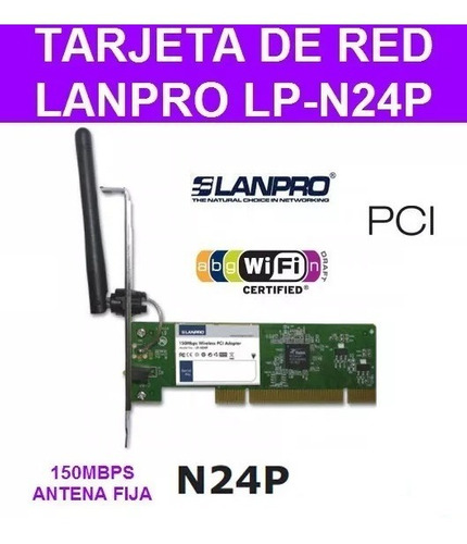 Tarjeta De Red Inalambrico Lanpro Lp-n24p 150 Mbps Wifi