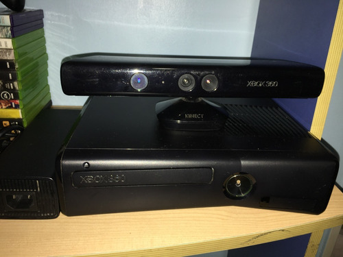 Consola Xbox 360 Slim Kinect 4gb + 12 Juegos Como Nuevo