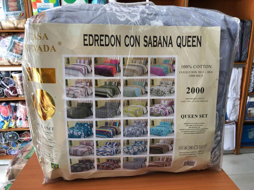 Edredon Queen Con Juego De Sabana Casa Nevada