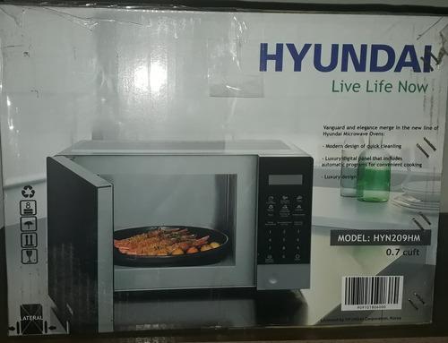 Horno Microonda Hyundai 20 Litros Plateado Mod Hyn209hm