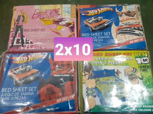 Juegos De Sabanas Individuales Infantiles 2x10$ Oferta