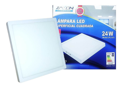 Lampara Led Panel 24w Superficial Cuadrada Luz Blanca Multiv