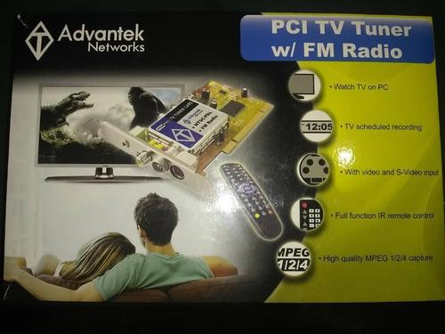 Tarjeta Pci Tv Tuner/ Capturadora/ Fm Radio