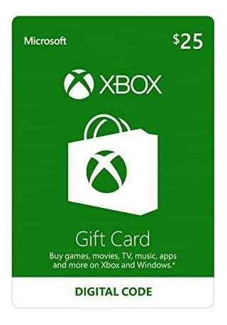 Tarjeta Xbox Microsoft Points Xbox Live De 25 Codigo Digital