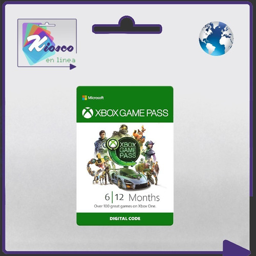 Xbox Live Game Pass 6 Y 12 Meses