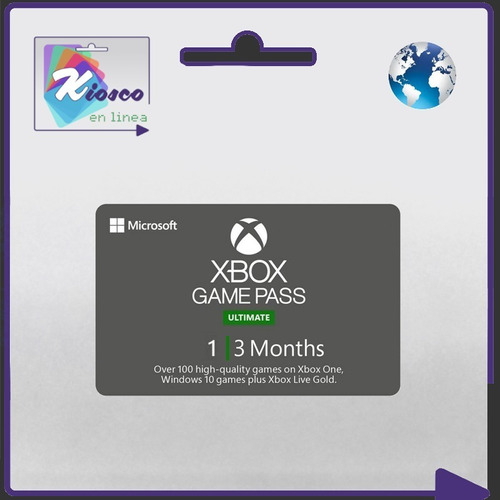 Xbox Live Game Pass Ultimate 3 Meses