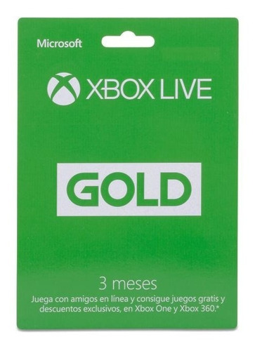 Xbox Live Gold One Membresia Global 3 Meses Codigo Digital