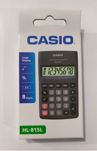 Calculadora De Bolsillo Casio Hl-815-bk