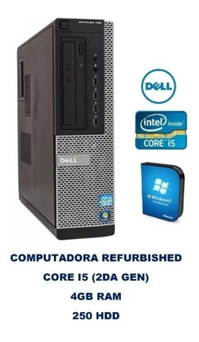 Computadora Dell Refurbished Core I5 (2da), 4gb Ram, 250 Hdd