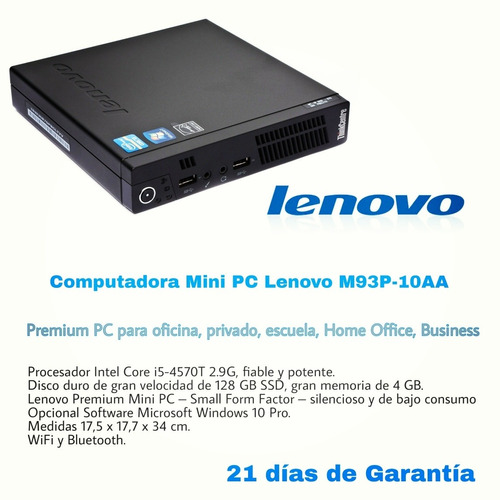 Computadora Mini Pc Lenovo M93p-10aa (4ta Generacion)