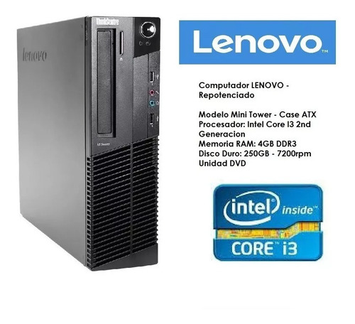 Cpu Computadora Lenovo Ddr3 Igb Dd 4 Gb Ram $150$