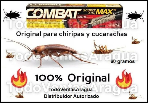 Cucarachas Chiripas Combat Gel Grande 60gramos El Original