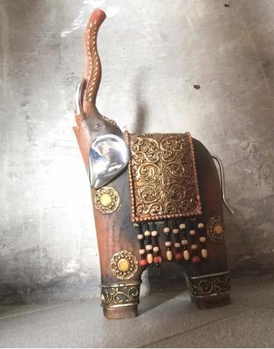 Elefante En Madera Hindu!!! De Colección!!!