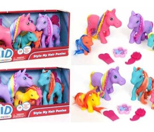 Juguete Ponies Kit De 14 Piezas Kid Connection