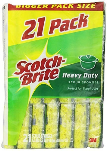 Esponjas Scotch Brite Heavy Duty 21 Unidades