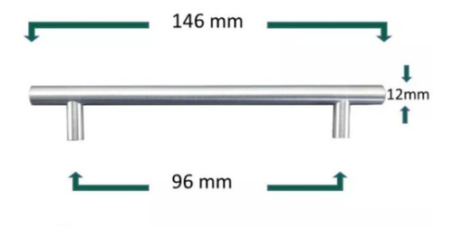 Tirador Tiradores Manilla Halador De Aluminio Cocina Formica