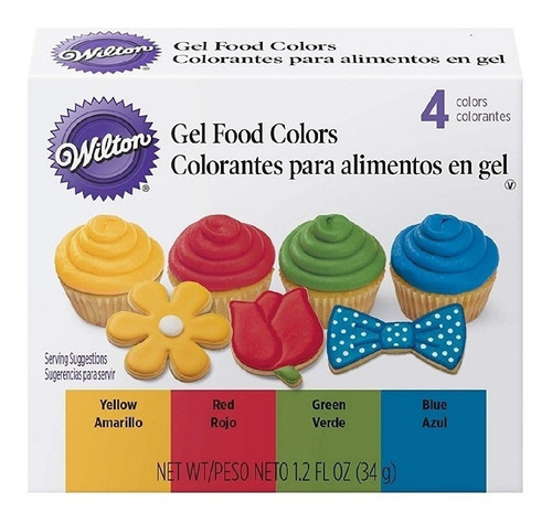 Wilton Colorantes Colores Primarios Gel Set De 4 Original