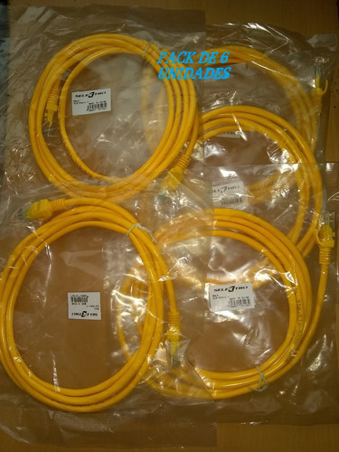 Cable Red Patch Cord Cat 5. 1.8 Mts Pack 12 Unid $12