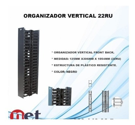 Organizador Vertical Frontal Y Atras 22ru Qnet