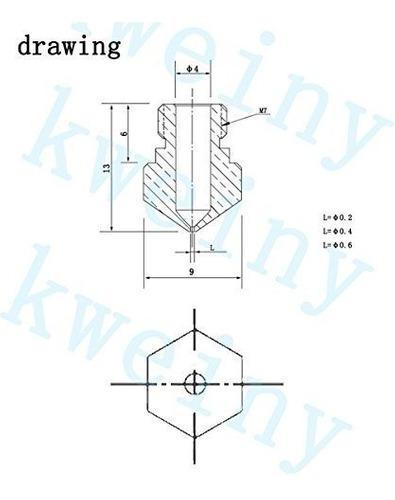 Kweiny Mk10 Hotend Kit Para Impresora 3d Makerbot