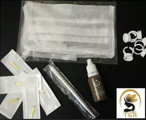 Microblading Kit Pluma, Pigmento, Slopes, Anillos Y Máscara