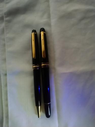 Pluma Fuente Y Bolígrafo Montblanc Meisterstuck Originales