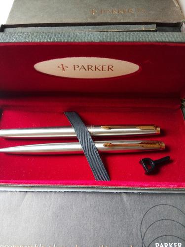 Pluma Fuente Y Boligrafo Parker 75 Flighter