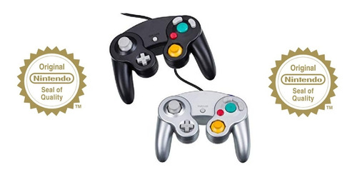 Control De Gamecube Silver Y Negro 100% Original A Toda Prue