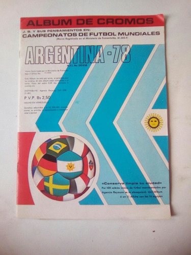 Album Argentina 78 Llenos