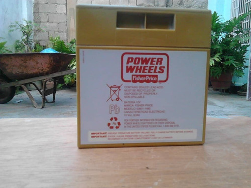 Bateria Power Wheel Recargable 12 Voltios
