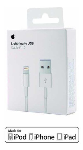 Cable Cargador Para iPhone Lightning A Usb 100% Original