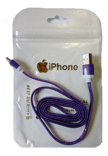 Cable iPhone 5, 6, 7 De 1 Metro De Nylon Pack 2 Unidades