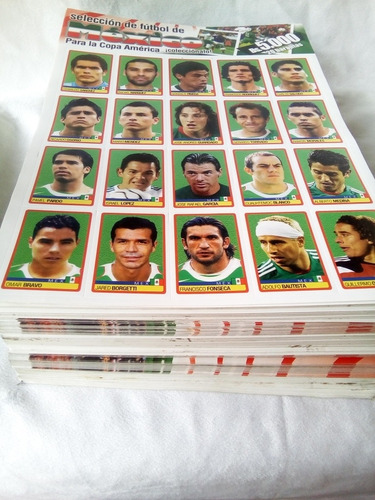 Panini Copa America  Hoja Equipo Mexico & Venezuela