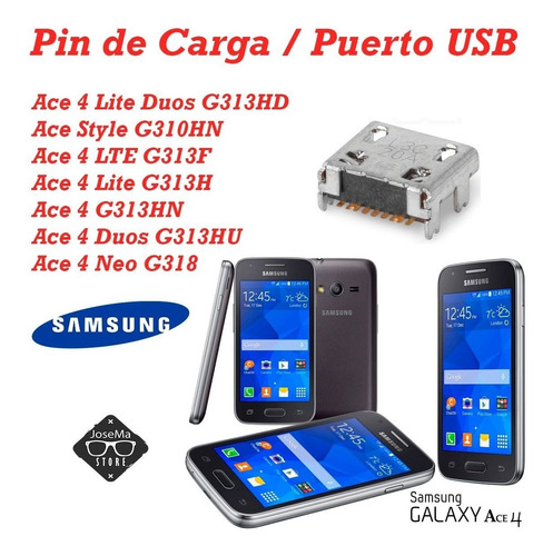 Pin De Carga Samsung Ace4 G313 S Galaxy Fame/ G130e G