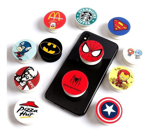 Popsocket Batman+superman+spiderman+capitán América+iron