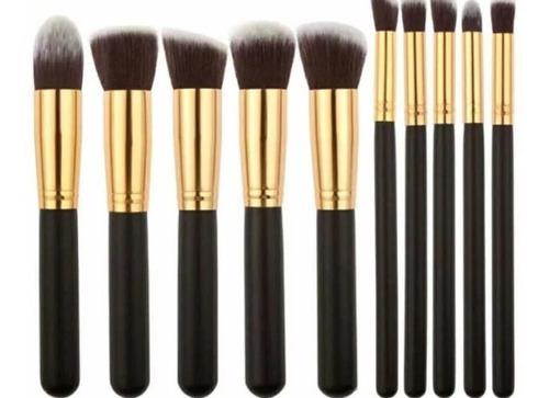 Set 10 Brochas Kabuki Anastasia,huda Y Mac..negro Y Rosa