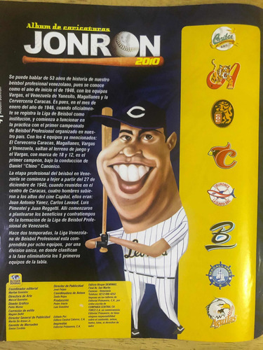 Álbum De Caricaturas Jonrón  Las Estrellas Del Beisbol
