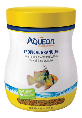 Alimento Granulado Peces Tropicales Aqueon 92 Grs