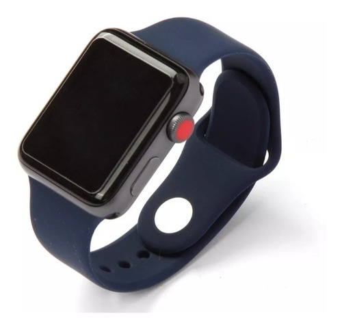 Correa Para Apple Watch Silicona 44mm Azul Oscuro