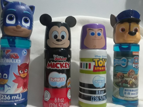 Burbujas Disney Importado Mickey Buzz Paw Patrol Niños