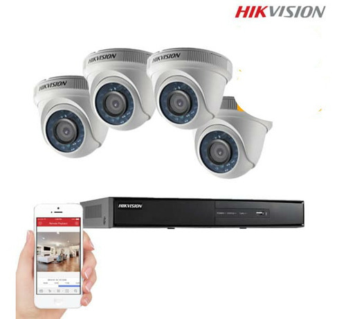 Combo De 4 Cámaras Metalicas Hd Hikvision