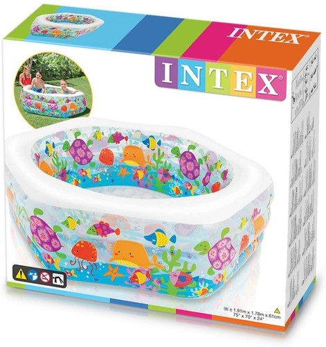 Piscina Inflable De Niños Intex Hexagonal 191 X 178 X 61 Cm