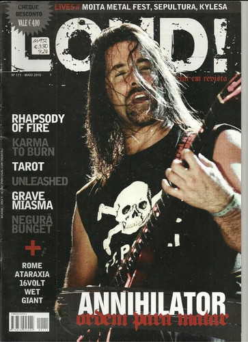 Revista Loud! Annihilator, Tarot, Rhapsody Of Fire, Portugal