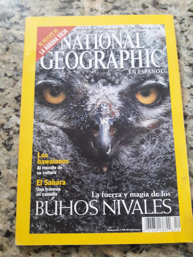 Revista National Geographic. Diciembre . Búhos Nivales