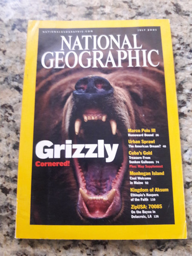 Revista National Geographic. July . Grizzly. En Inglés