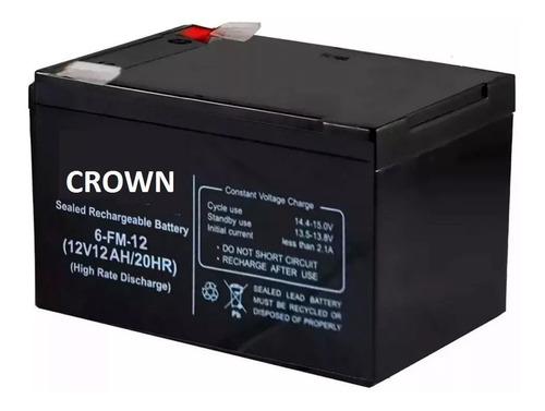 Bateria Pila 12v 12ah Recargable Crown Ups Motos Cercos Xtc